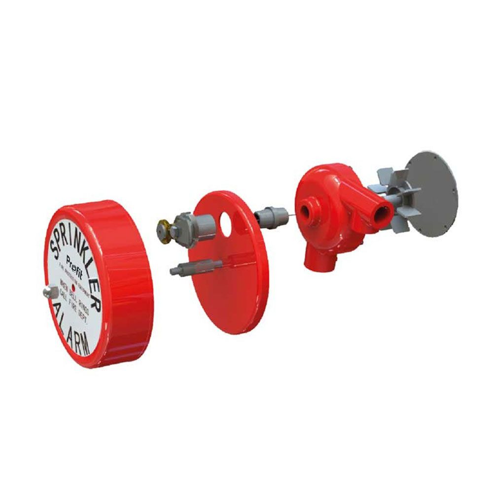 Water motor gong for alarm valves